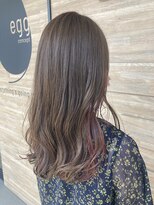グロウ ヘアデザイン(grow)&nbsp;インナーカラー/グレージュゆる巻きロング