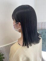 ネオリーブソラ 相模大野店(Neolive sola)&nbsp;切りっぱなしボブ／ブルーブラックカラー/イルミナカラー