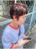 インナーカラーデザインカラー個性的ベリーショートオレンジ