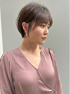 ジアン バイ ミルボン NU茶屋町+(GIEN by milbon) 大人かわいいショートボブ/イメチェン20代30代40代50代@田中俊成