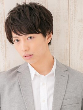 トニーアンドガイメン ホテル京阪仙台店(TONI&GUY MEN) ビジネスにも◎斜めバング短髪パーマのラフマッシュf仙台