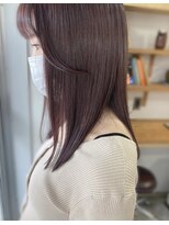 ロカ(roka)&nbsp;切りっぱなしミディアムの透明感ピンクラベンダー