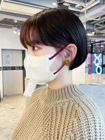 アイティーバイアルバム 藤沢店(IT by ALBUM)&nbsp;ショートナチュラル_斜めバンググレージュカラー_ba440171