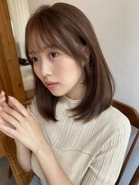 ガーランド (Garland)&nbsp;大人かわいい流れる顔まわりカット/こっくりピンクベージュ