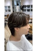 ニュアンスカルマセンターパートウルフリセットパーマ