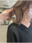 イヤリングカラーベージュ