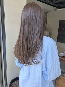 ヘアー アイス ルーチェ(HAIR ICI LUCE) ブリーチなしダブルカラーで作るラベンダーグレージュ.落合