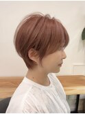 ★小顔前髪レイヤーカットナチュラル透明感ベージュ