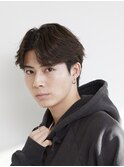 メンズセンターパートナチュラルフェザーパーマ