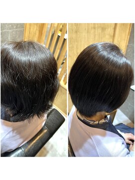 トゥーリ 長崎浜口店(tuuli) 大人ショートの髪質改善縮毛矯正