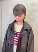 ホワイトグレージュ/デジタルパーマ/フェザーパーマ/原宿