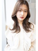 韓国クビレヘア×透明感ベージュ