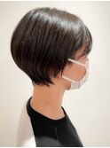 小顔大人可愛いダークカラー20代30代40代50代60代ショートボブ
