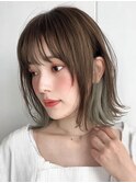 レイヤーボブ×インナーカラー