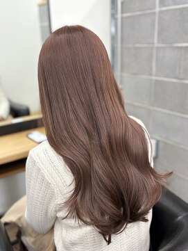 ブロック 日吉店(BLOC) ピンクラベンダーベージュ　ブリーチなしカラー