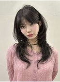 韓国風/レイヤー/前髪カット/オリーブ/透明感/ハッシュカット