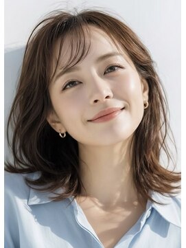 ノアパルフェ 銀座(noah parfait) コテで巻いても自然な仕上がり◎髪質改善ストレート
