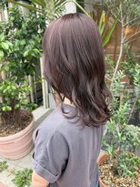 リガナッツ 十条店(Riganuts)&nbsp;大人っぽく柔らかいラベンダーブラウン/ミディアム/艶カラー