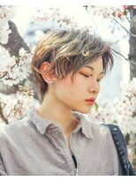 ニコヘアー(niko hair) 春の淡色ミックスカラーのショート
