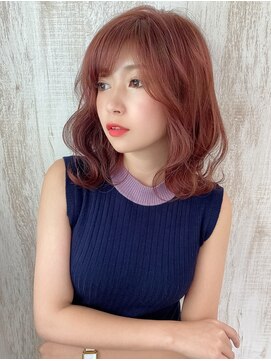 エストレーラ(estrela) 『estrela』大人可愛いシースルーラベンダーピンク　韓国風ボブ