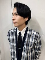 フィフス(fifth) ◇サイドパート 黒髪 ウルフ トランクスヘア ブルーブラック