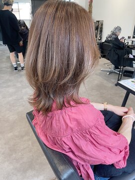 ナンバー(number+) 20代30代大人可愛いエアリーボブラベンダーベージュ透明感