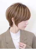 20代30代40代◎小顔前髪ショートボブグレージュカラー新宿代々木