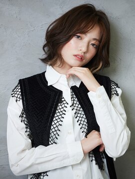 ヘアーカッティングガーデン ジャック モアザン 近鉄奈良店 イヤリングカラー/ボブレイヤー[奈良/大和西大寺駅/白髪ぼかし]