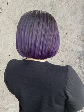 ヘアーデザイン グランツ 平成店(hair design Granz) バレイヤージュ×パープル