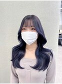 韓国式レイヤーカット/ダークラベンダー/シークレットハイライト