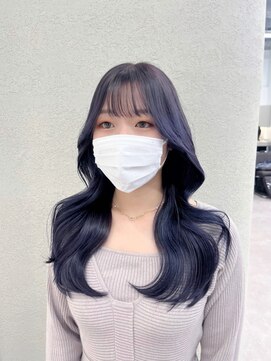 グーフィートーキョー 銀座(Goofy Tokyo) 韓国式レイヤーカット/ダークラベンダー/シークレットハイライト