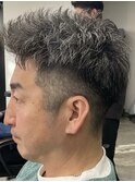 スパイキーショート/ニュアンスパーマ/韓国マッシュ/men's 