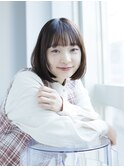 【中野葵穂】顔周りレイヤー レイヤーボブ ベージュカラー