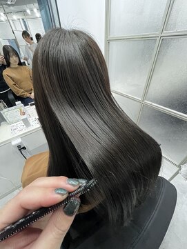 マーシュ 梅田(marshu) 【髪質改善】ストレートヘア×ロング#暗めカラー#ダークトーン