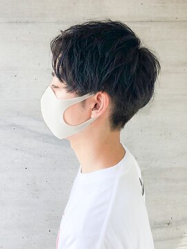 シアター 高崎(THEATER) 20代30代ハイライトマッシュパーマウルフアッシュブラック