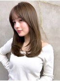 ミニウルフレイヤーカット顔周り前髪韓国ミディアムロング/大宮