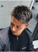 MEN'S/束感ベリーショート×フェード/短髪/ビジネスパーソン向け