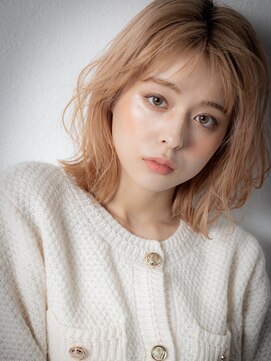 カバーヘア ブリス 上尾西口店(COVER HAIR bliss) ハイトーンカラーヘーゼルグレージュ毛先パーマz上尾20代30代