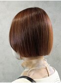 ROUIS 津田沼 アプリコットオレンジハイライト/大人ボブ
