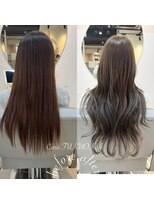 カラ フクオカ(Cara FUKUOKA)&nbsp;ヘーゼルグレージュ&ミディアムレイヤー《福岡髪質改善》