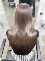 ヌフ(neuf)&nbsp;髪質改善×艶ブラウンの美髪ストレート【/縮毛矯正/イメチェン】