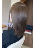 美髪再生カラー×カーキグレージュ