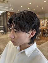 メンズカノエ 岡山店(Men's CANOE)&nbsp;フェザーパーマ×センターパートウルフ