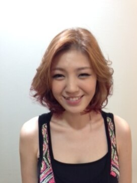 フラップ(Flap) ヌーディーピンクなふわボブ♪