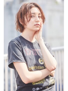 ヘアサロン ドットプラス 町田店(dot. plus) オレンジベージュ×ラフウェーブ