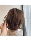たっぷりハイライトとフレンチボブ