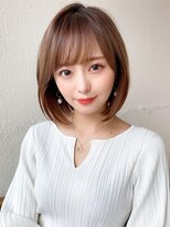 大人かわいいエギョモリ ミルクティーブラウン ひし形シルエット