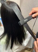 ［髪質改善STEP6］アイロン施術で艶と輝きアップ!【錦糸町/髪質改善/ヘッドスパ/メンズ/錦糸町/錦糸町】
