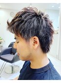 爽やかアップバングスタイル
