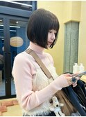 【snuw_hotaru】透明感カラーオリーブカラーボブ